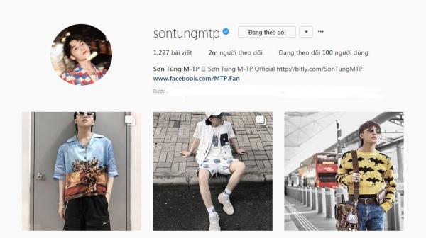 Hơn 2 triệu người theo dõi nhưng Instagram của Sơn Tùng chỉ 'follow' đúng 100 tài khoản và 2 nghệ sĩ Việt! Hơn 2 triệu người theo dõi nhưng Instagram của Sơn Tùng chỉ 'follow' đúng 100 tài khoản và 2 nghệ sĩ Việt!