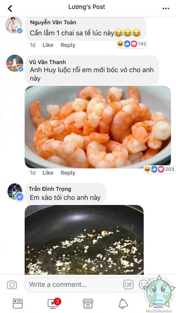 Khi các 'thánh lầy' U23 cũng đua đòi tham gia hot trend 'ăn giùm bạn' Khi các 'thánh lầy' U23 cũng đua đòi tham gia hot trend 'ăn giùm bạn'