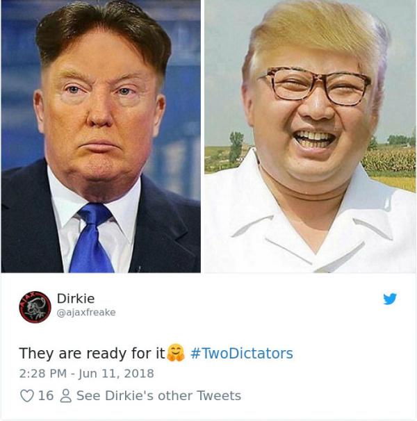 15+ meme vui nhộn từ cuộc gặp gỡ lịch sử của Donald Trump và Kim Jong Un 15+ meme vui nhộn từ cuộc gặp gỡ lịch sử của Donald Trump và Kim Jong Un