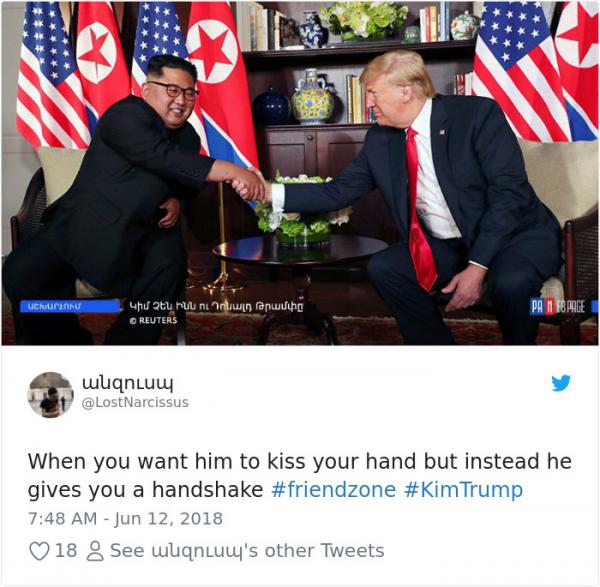 15+ meme vui nhộn từ cuộc gặp gỡ lịch sử của Donald Trump và Kim Jong Un 15+ meme vui nhộn từ cuộc gặp gỡ lịch sử của Donald Trump và Kim Jong Un