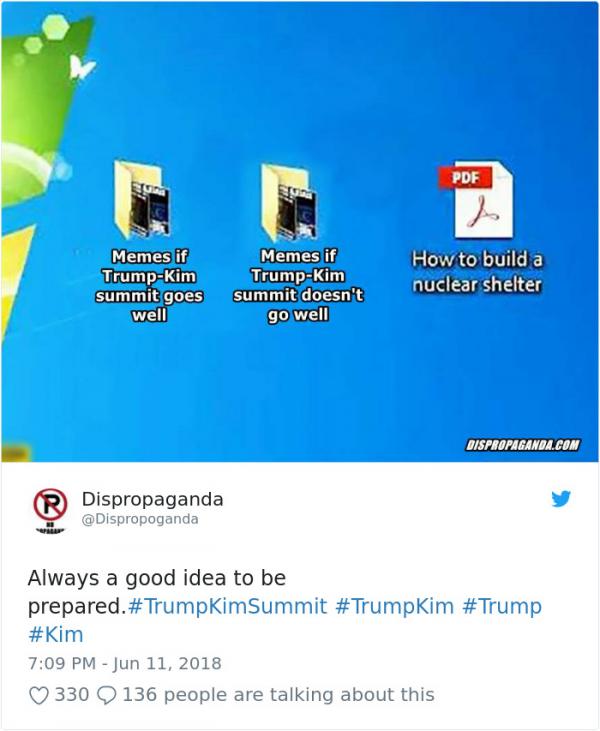 15+ meme vui nhộn từ cuộc gặp gỡ lịch sử của Donald Trump và Kim Jong Un 15+ meme vui nhộn từ cuộc gặp gỡ lịch sử của Donald Trump và Kim Jong Un