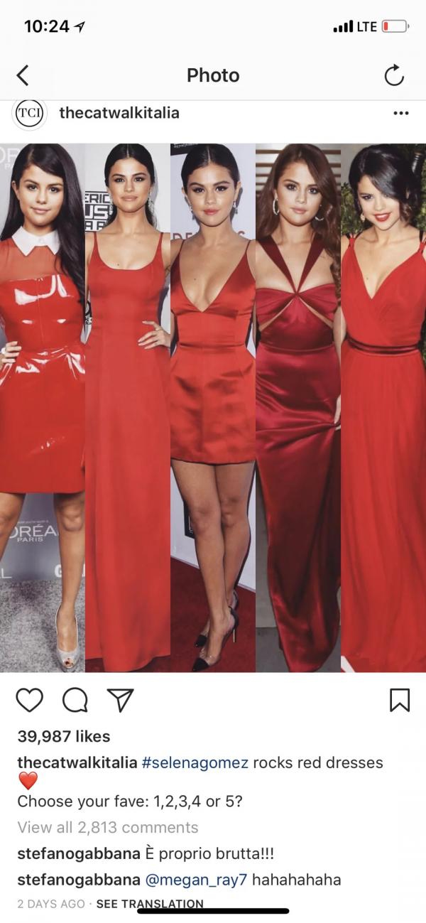 'Ông trùm' thương hiệu Dolce & Gabbana chê Selena Gomez xấu xí và phản ứng bất ngờ của Miley Cyrus 'Ông trùm' thương hiệu Dolce & Gabbana chê Selena Gomez xấu xí và phản ứng bất ngờ của Miley Cyrus