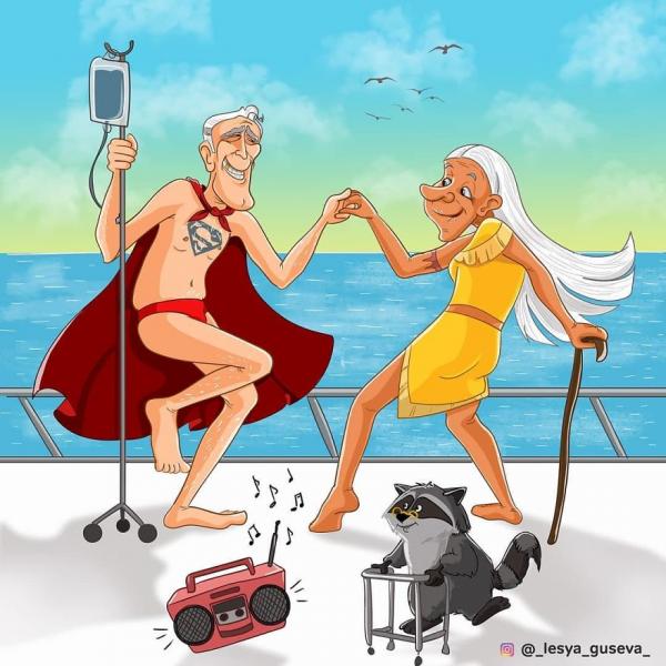 Những bức tranh dí dỏm miêu tả cuộc sống về già của các nhân vật điện ảnh nổi tiếng Những bức tranh dí dỏm miêu tả cuộc sống về già của các nhân vật điện ảnh nổi tiếng