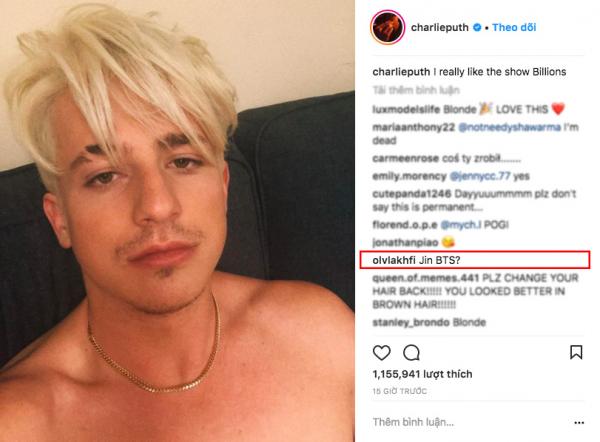 Charlie Puth đổi hình tượng: 'Nhiễm virus' của Justin Bieber hay 'được truyền cảm hứng' từ Jin (BTS) Charlie Puth đổi hình tượng: 'Nhiễm virus' của Justin Bieber hay 'được truyền cảm hứng' từ Jin (BTS)