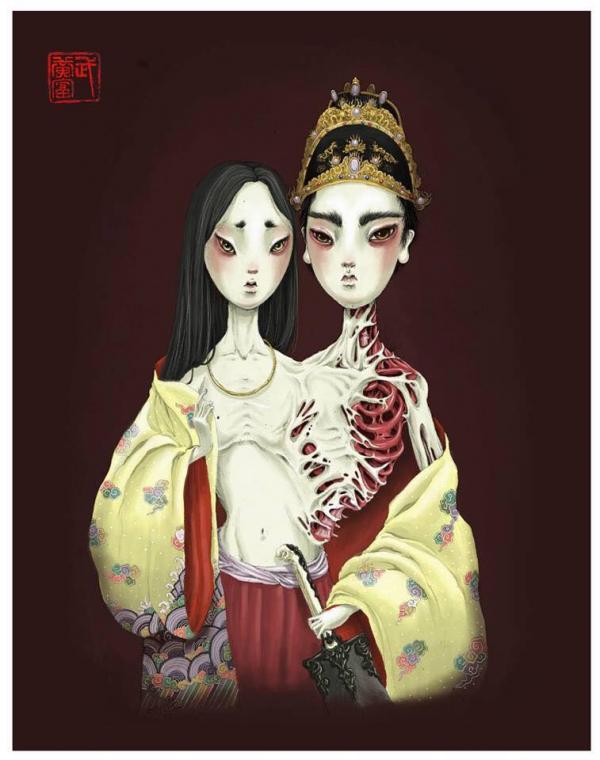 Chàng hoạ sĩ trẻ mê mẩn kết hợp cổ phong Việt Nam với... tranh kinh dị Chàng hoạ sĩ trẻ mê mẩn kết hợp cổ phong Việt Nam với... tranh kinh dị