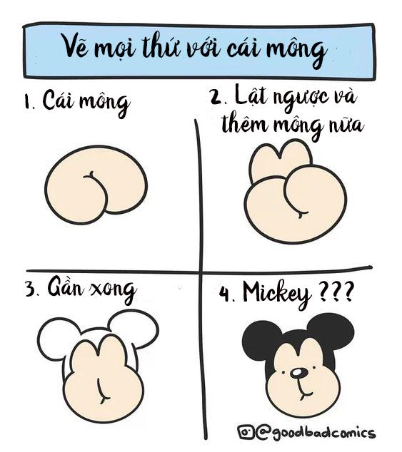 Hướng dẫn cách vẽ mọi thứ từ... cái mông Hướng dẫn cách vẽ mọi thứ từ... cái mông