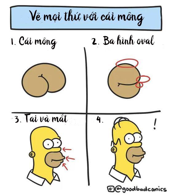 Hướng dẫn cách vẽ mọi thứ từ... cái mông Hướng dẫn cách vẽ mọi thứ từ... cái mông