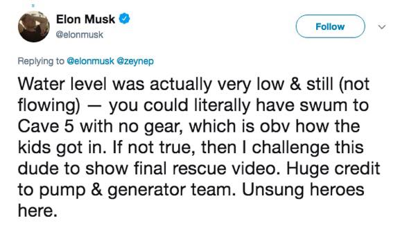 Tỷ phú Elon Musk và thợ lặn giải cứu đội bóng Thái Lan 'đấu võ mồm' xung quanh chuyện gửi tàu ngầm Tỷ phú Elon Musk và thợ lặn giải cứu đội bóng Thái Lan 'đấu võ mồm' xung quanh chuyện gửi tàu ngầm