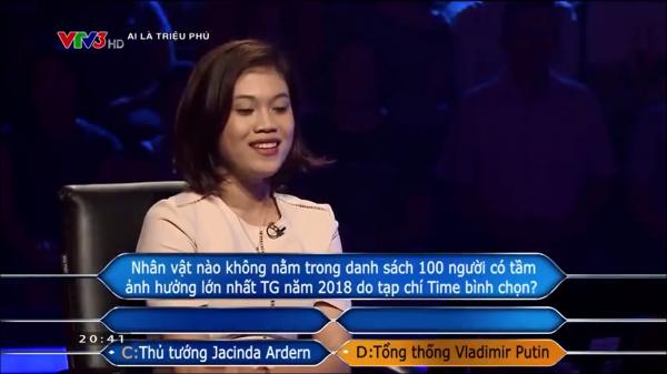 Chỉ với một cú chốt, nữ người chơi Ai Là Triệu Phú chứng tỏ khả năng 'cân cả thế giới' Chỉ với một cú chốt, nữ người chơi Ai Là Triệu Phú chứng tỏ khả năng 'cân cả thế giới'