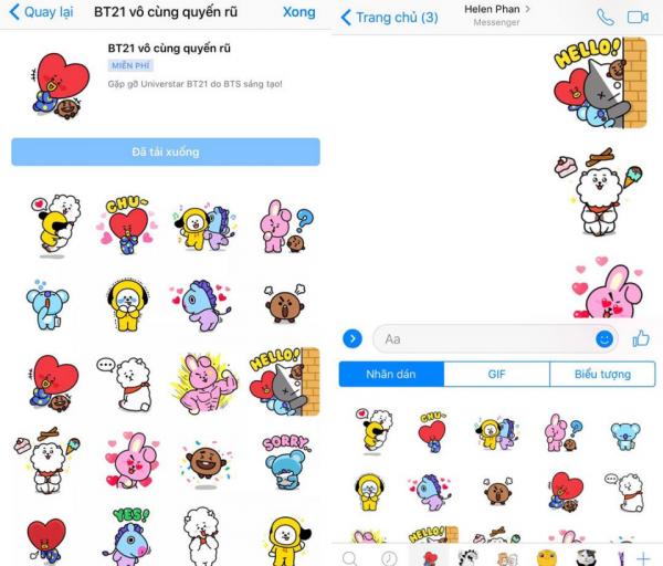 Hôm nay Facebook Messenger ra mắt bộ nhãn dán chủ đề BTS, fans khắp thế giới tung hoa ăn mừng Hôm nay Facebook Messenger ra mắt bộ nhãn dán chủ đề BTS, fans khắp thế giới tung hoa ăn mừng