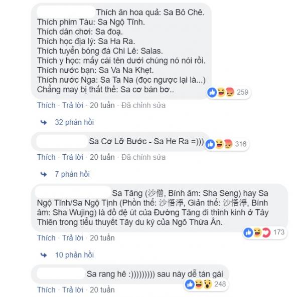 'Bố họ Sa thì đặt tên con là gì cho chất?' là câu hỏi khiến cho cộng đồng mạng một phen cười ra nước mắt 'Bố họ Sa thì đặt tên con là gì cho chất?' là câu hỏi khiến cho cộng đồng mạng một phen cười ra nước mắt