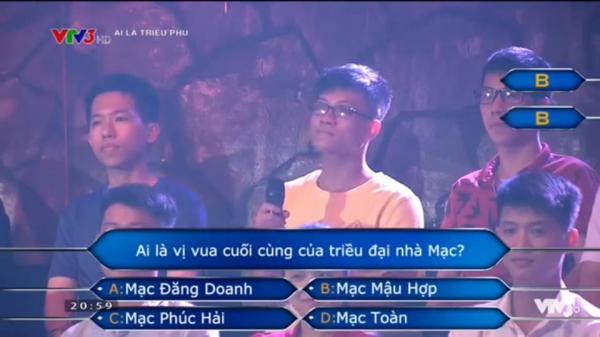 Thánh nhọ 'Ai Là Triệu Phú': Sử dụng 4 sự trợ giúp cho 1 câu hỏi nhưng vẫn trả lời sai Thánh nhọ 'Ai Là Triệu Phú': Sử dụng 4 sự trợ giúp cho 1 câu hỏi nhưng vẫn trả lời sai