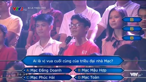 Thánh nhọ 'Ai Là Triệu Phú': Sử dụng 4 sự trợ giúp cho 1 câu hỏi nhưng vẫn trả lời sai Thánh nhọ 'Ai Là Triệu Phú': Sử dụng 4 sự trợ giúp cho 1 câu hỏi nhưng vẫn trả lời sai