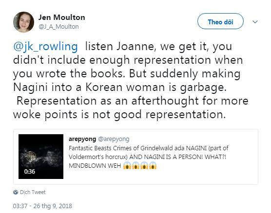 Giải thích về gốc gác của tử xà Nagini, J.K.Rowling bất ngờ bị tố ngược là 'thiếu kiến thức lịch sử' Giải thích về gốc gác của tử xà Nagini, J.K.Rowling bất ngờ bị tố ngược là 'thiếu kiến thức lịch sử'