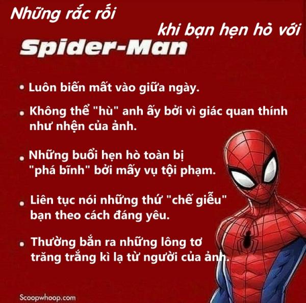Bộ ảnh hài hước cảnh báo những rắc rối bạn sẽ 'ăn đủ' khi hẹn hò với... siêu anh hùng Bộ ảnh hài hước cảnh báo những rắc rối bạn sẽ 'ăn đủ' khi hẹn hò với... siêu anh hùng
