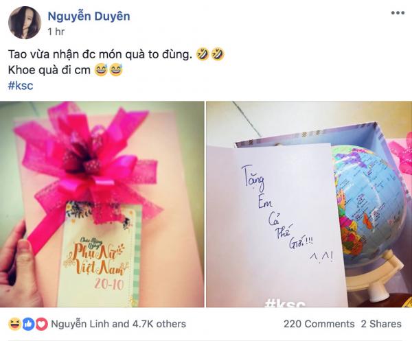 20/10 và câu chuyện ngôn tình 'tặng em cả thế giới' phiên bản... hết tiền 20/10 và câu chuyện ngôn tình 'tặng em cả thế giới' phiên bản... hết tiền