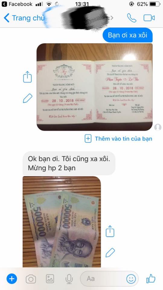 Phong bì mừng cưới thời 4.0 đính kèm cả trang Facebook để khỏi sợ nhầm Phong bì mừng cưới thời 4.0 đính kèm cả trang Facebook để khỏi sợ nhầm