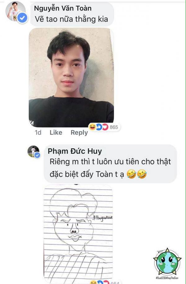 Cứ tưởng Đức Huy U23 chuyển nghề vẽ tranh biếm họa, nào ngờ sự thật còn hài hước hơn thế Cứ tưởng Đức Huy U23 chuyển nghề vẽ tranh biếm họa, nào ngờ sự thật còn hài hước hơn thế