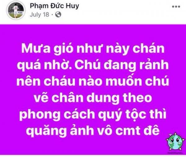 Cứ tưởng Đức Huy U23 chuyển nghề vẽ tranh biếm họa, nào ngờ sự thật còn hài hước hơn thế Cứ tưởng Đức Huy U23 chuyển nghề vẽ tranh biếm họa, nào ngờ sự thật còn hài hước hơn thế