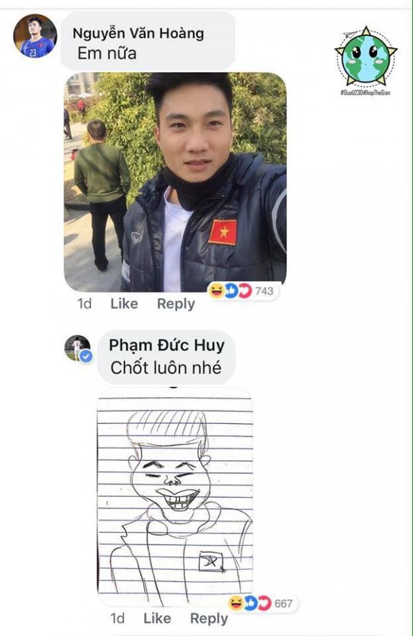 Cứ tưởng Đức Huy U23 chuyển nghề vẽ tranh biếm họa, nào ngờ sự thật còn hài hước hơn thế Cứ tưởng Đức Huy U23 chuyển nghề vẽ tranh biếm họa, nào ngờ sự thật còn hài hước hơn thế