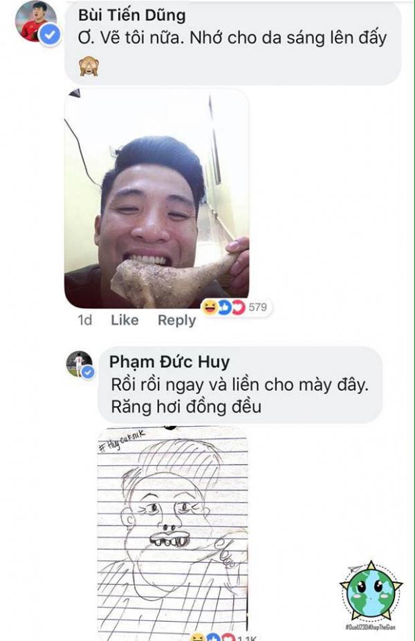Cứ tưởng Đức Huy U23 chuyển nghề vẽ tranh biếm họa, nào ngờ sự thật còn hài hước hơn thế Cứ tưởng Đức Huy U23 chuyển nghề vẽ tranh biếm họa, nào ngờ sự thật còn hài hước hơn thế