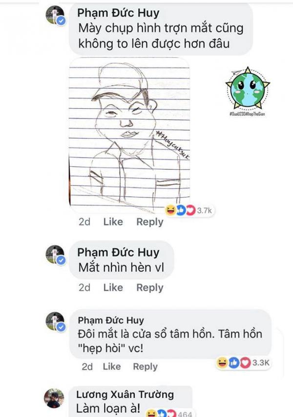 Cứ tưởng Đức Huy U23 chuyển nghề vẽ tranh biếm họa, nào ngờ sự thật còn hài hước hơn thế Cứ tưởng Đức Huy U23 chuyển nghề vẽ tranh biếm họa, nào ngờ sự thật còn hài hước hơn thế