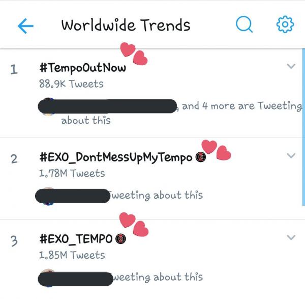 Tròn 1 giờ sau khi tung ra 'Tempo', EXO đã khiến cả K-Pop rung chuyển với loạt thành tích 'khủng' Tròn 1 giờ sau khi tung ra 'Tempo', EXO đã khiến cả K-Pop rung chuyển với loạt thành tích 'khủng'