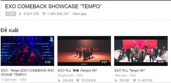 Sau 24 giờ, MV mới của EXO nuốt gọn 'top trending' thế giới và loạt kỷ lục choáng ngợp Sau 24 giờ, MV mới của EXO nuốt gọn 'top trending' thế giới và loạt kỷ lục choáng ngợp