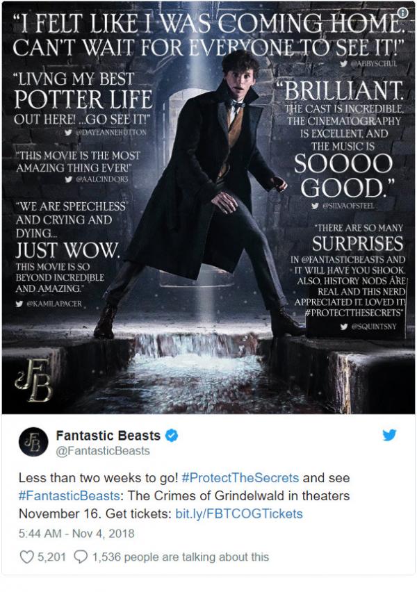 Các nhà phê bình phim cảnh báo 'Fantastic Beasts 2' sẽ có cái kết không nói nên lời? Các nhà phê bình phim cảnh báo 'Fantastic Beasts 2' sẽ có cái kết không nói nên lời?