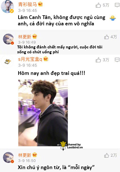 Lâm Canh Tân: Rất thích 'buôn dưa' với fan, tự khen mình đẹp trai, ai chê xấu còn đòi report Weibo Lâm Canh Tân: Rất thích 'buôn dưa' với fan, tự khen mình đẹp trai, ai chê xấu còn đòi report Weibo