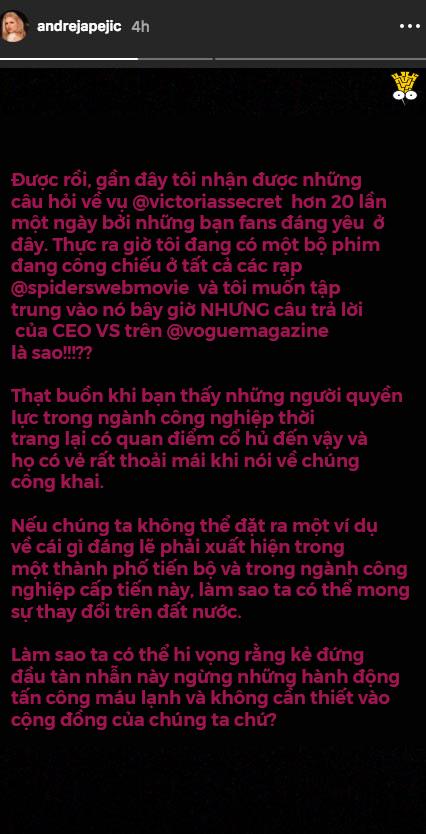 Victoria's Secret tiết lộ lý do tại sao không tuyển người mẫu ngoại cỡ hay chuyển giới Victoria's Secret tiết lộ lý do tại sao không tuyển người mẫu ngoại cỡ hay chuyển giới