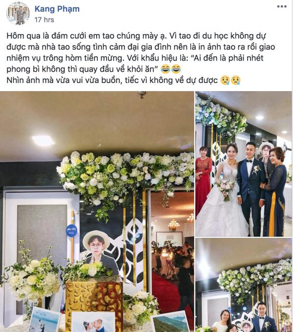Dù ở nước ngoài không thể về dự đám cưới em trai, người anh vẫn xuất hiện trong mọi khung hình Dù ở nước ngoài không thể về dự đám cưới em trai, người anh vẫn xuất hiện trong mọi khung hình