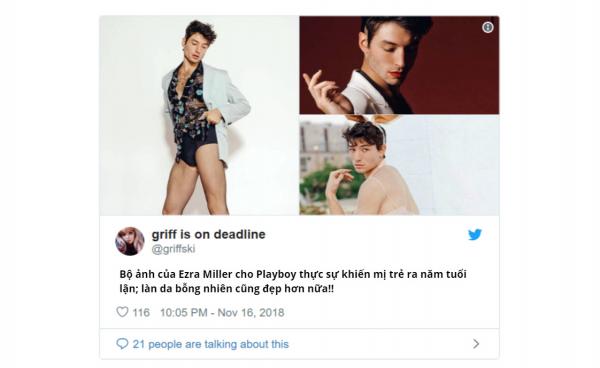 Ezra Miller trên tạp chí 'Playboy' - Sự kiện đầy ý nghĩa đối với cộng đồng LGBTQ+ Ezra Miller trên tạp chí 'Playboy' - Sự kiện đầy ý nghĩa đối với cộng đồng LGBTQ+