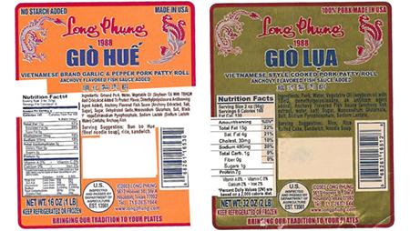 Chả lụa Việt Nam bị thu hồi trên toàn nước Mỹ vì phát hiện có nhiễm Listeriosis Chả lụa Việt Nam bị thu hồi trên toàn nước Mỹ vì phát hiện có nhiễm Listeriosis