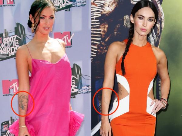 Hậu chia tay, sao Hollywood 'trầy da tróc vẩy' xử lý hình xăm về người cũ Hậu chia tay, sao Hollywood 'trầy da tróc vẩy' xử lý hình xăm về người cũ