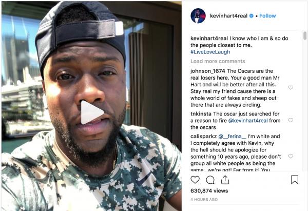 Kevin Hart rút khỏi vị trí MC lễ trao giải Oscar 2019 vì scandal kỳ thị người đồng tính Kevin Hart rút khỏi vị trí MC lễ trao giải Oscar 2019 vì scandal kỳ thị người đồng tính