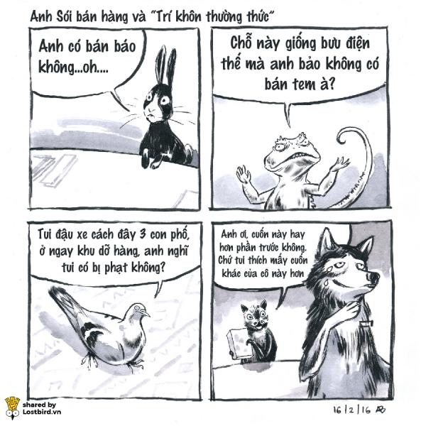 Bộ tranh 'Anh Sói Bán Sách' hay chuyện về những kiểu khách hàng gặp xong chỉ muốn 'xơi tái' Bộ tranh 'Anh Sói Bán Sách' hay chuyện về những kiểu khách hàng gặp xong chỉ muốn 'xơi tái'