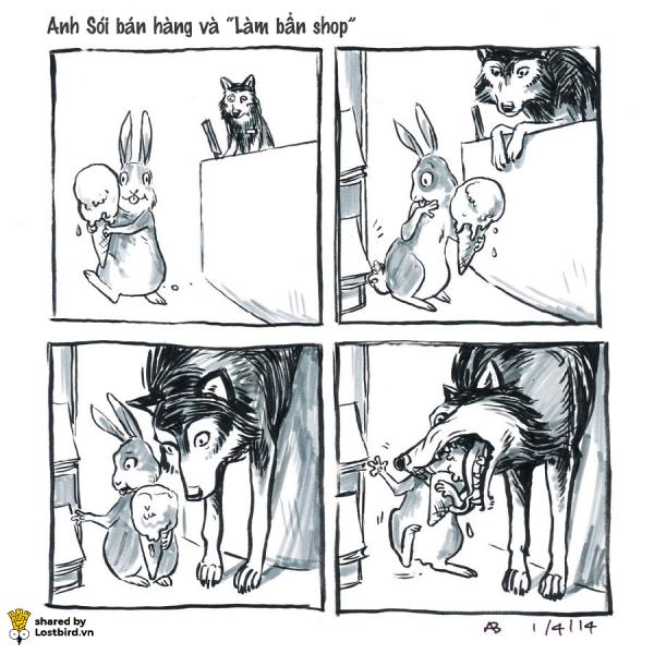 Bộ tranh 'Anh Sói Bán Sách' hay chuyện về những kiểu khách hàng gặp xong chỉ muốn 'xơi tái' Bộ tranh 'Anh Sói Bán Sách' hay chuyện về những kiểu khách hàng gặp xong chỉ muốn 'xơi tái'