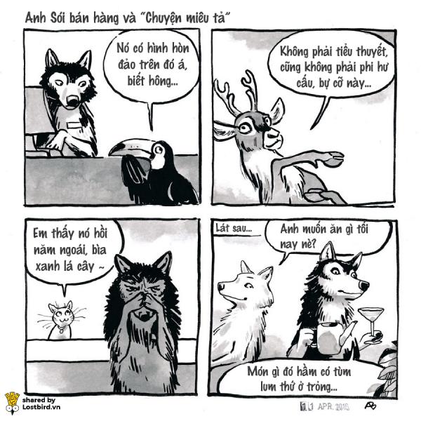 Bộ tranh 'Anh Sói Bán Sách' hay chuyện về những kiểu khách hàng gặp xong chỉ muốn 'xơi tái' Bộ tranh 'Anh Sói Bán Sách' hay chuyện về những kiểu khách hàng gặp xong chỉ muốn 'xơi tái'