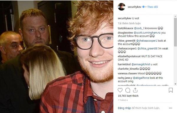 Chàng vệ sĩ 'lầy lội' của Ed Sheeran suốt ngày đăng ảnh lên Instagram trêu chọc ông chủ Chàng vệ sĩ 'lầy lội' của Ed Sheeran suốt ngày đăng ảnh lên Instagram trêu chọc ông chủ