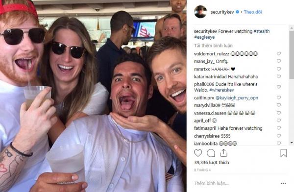 Chàng vệ sĩ 'lầy lội' của Ed Sheeran suốt ngày đăng ảnh lên Instagram trêu chọc ông chủ Chàng vệ sĩ 'lầy lội' của Ed Sheeran suốt ngày đăng ảnh lên Instagram trêu chọc ông chủ