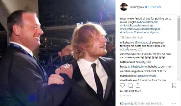 Chàng vệ sĩ 'lầy lội' của Ed Sheeran suốt ngày đăng ảnh lên Instagram trêu chọc ông chủ Chàng vệ sĩ 'lầy lội' của Ed Sheeran suốt ngày đăng ảnh lên Instagram trêu chọc ông chủ