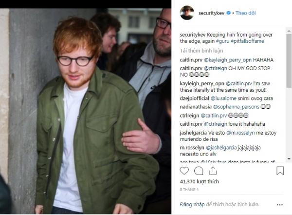 Chàng vệ sĩ 'lầy lội' của Ed Sheeran suốt ngày đăng ảnh lên Instagram trêu chọc ông chủ Chàng vệ sĩ 'lầy lội' của Ed Sheeran suốt ngày đăng ảnh lên Instagram trêu chọc ông chủ