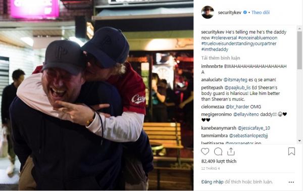 Chàng vệ sĩ 'lầy lội' của Ed Sheeran suốt ngày đăng ảnh lên Instagram trêu chọc ông chủ Chàng vệ sĩ 'lầy lội' của Ed Sheeran suốt ngày đăng ảnh lên Instagram trêu chọc ông chủ