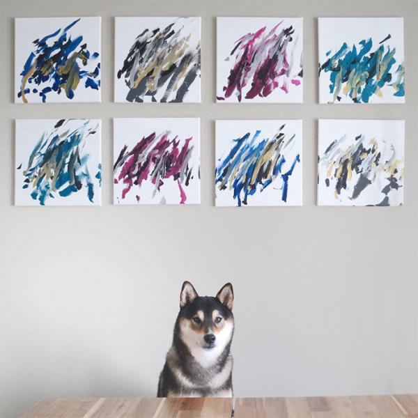 Chú chó Shiba được chủ dạy vẽ tranh bán với tổng trị giá hơn một trăm triệu đồng Chú chó Shiba được chủ dạy vẽ tranh bán với tổng trị giá hơn một trăm triệu đồng