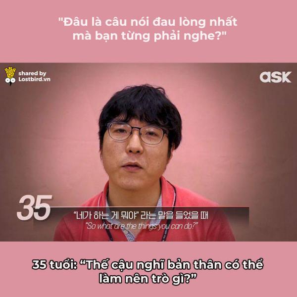 'Câu nói đau lòng nhất bạn từng phải nghe?': Đây là đáp án của 70 người Hàn từ 5 đến 74 tuổi 'Câu nói đau lòng nhất bạn từng phải nghe?': Đây là đáp án của 70 người Hàn từ 5 đến 74 tuổi