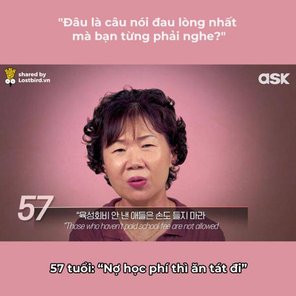 'Câu nói đau lòng nhất bạn từng phải nghe?': Đây là đáp án của 70 người Hàn từ 5 đến 74 tuổi 'Câu nói đau lòng nhất bạn từng phải nghe?': Đây là đáp án của 70 người Hàn từ 5 đến 74 tuổi