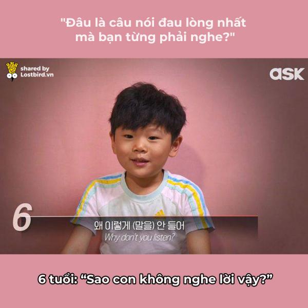 'Câu nói đau lòng nhất bạn từng phải nghe?': Đây là đáp án của 70 người Hàn từ 5 đến 74 tuổi 'Câu nói đau lòng nhất bạn từng phải nghe?': Đây là đáp án của 70 người Hàn từ 5 đến 74 tuổi