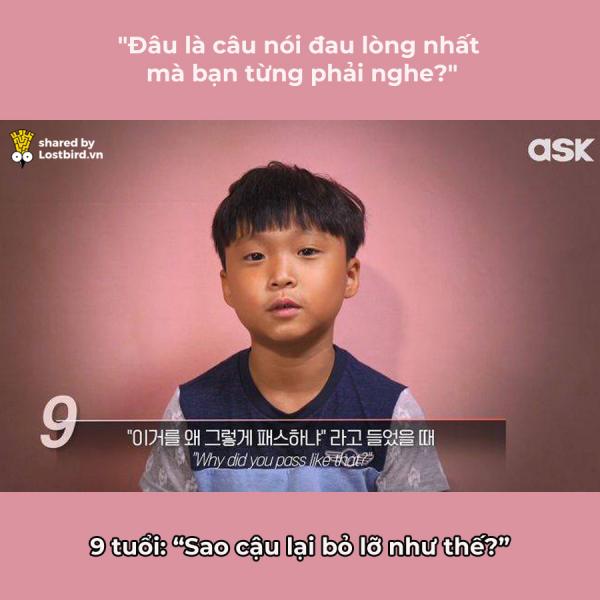 'Câu nói đau lòng nhất bạn từng phải nghe?': Đây là đáp án của 70 người Hàn từ 5 đến 74 tuổi 'Câu nói đau lòng nhất bạn từng phải nghe?': Đây là đáp án của 70 người Hàn từ 5 đến 74 tuổi