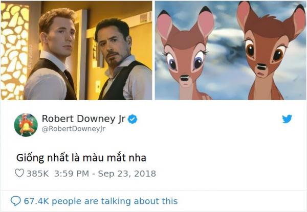 Robert Downey Jr. và Chris Evans thi nhau tìm điểm tương đồng giữa mình với nhân vật Disney Robert Downey Jr. và Chris Evans thi nhau tìm điểm tương đồng giữa mình với nhân vật Disney